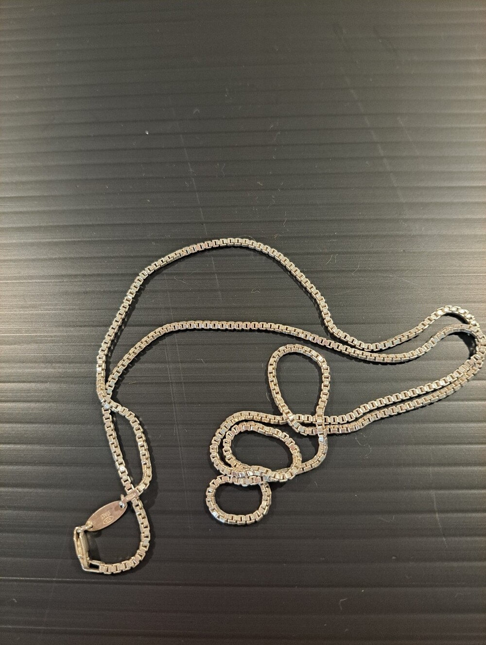 Sterling Silver Box Chain. Paolo Romeo.  925 Italy